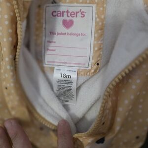 Carter's Yellow Polka Dot Kids Raincoat